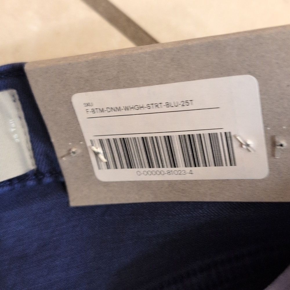 NWT Everlane The Way-high Jean Blue Denim Straight Leg Size 25 Tall - Picture 5 of 13